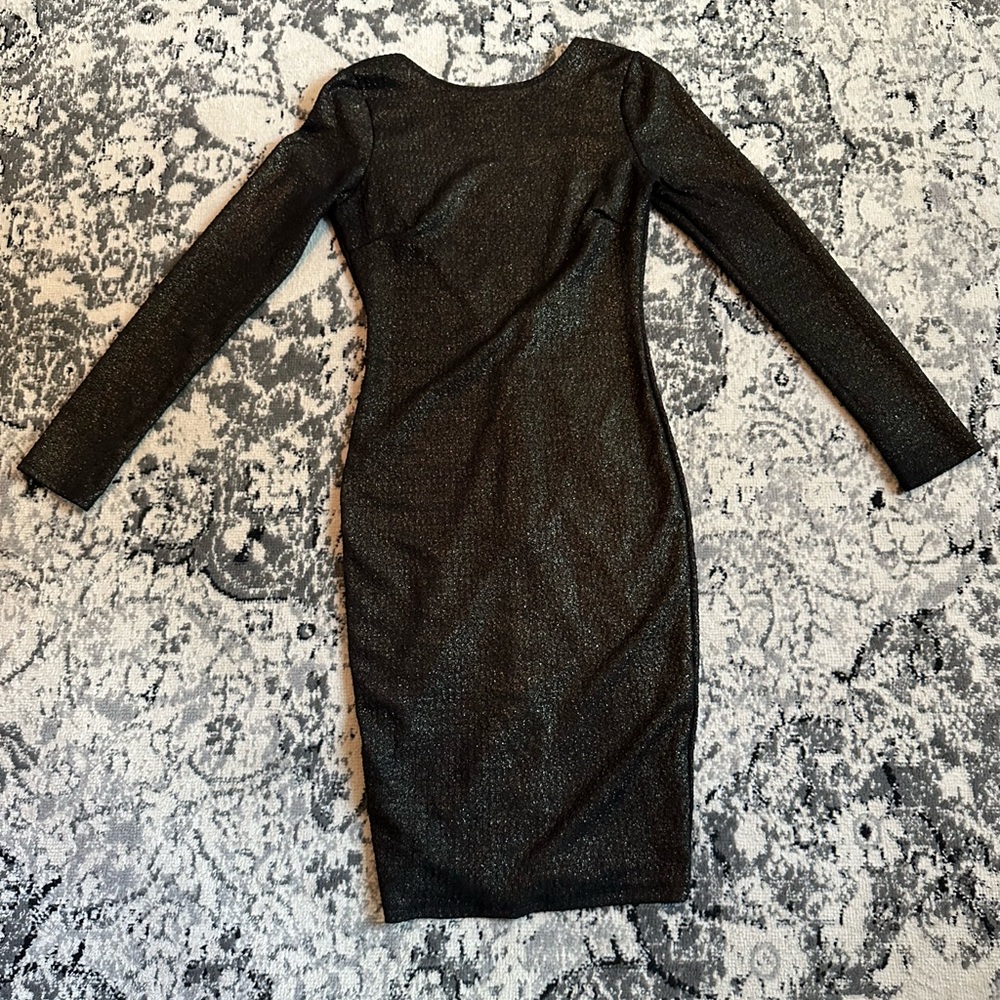 Monaco Shimmering Black Backless Dress